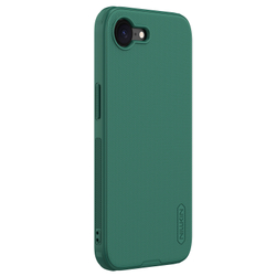 Усиленный чехол зеленого цвета (Dark Green) от Nillkin для iPhone 16e, серия Super Frosted Shield Pro