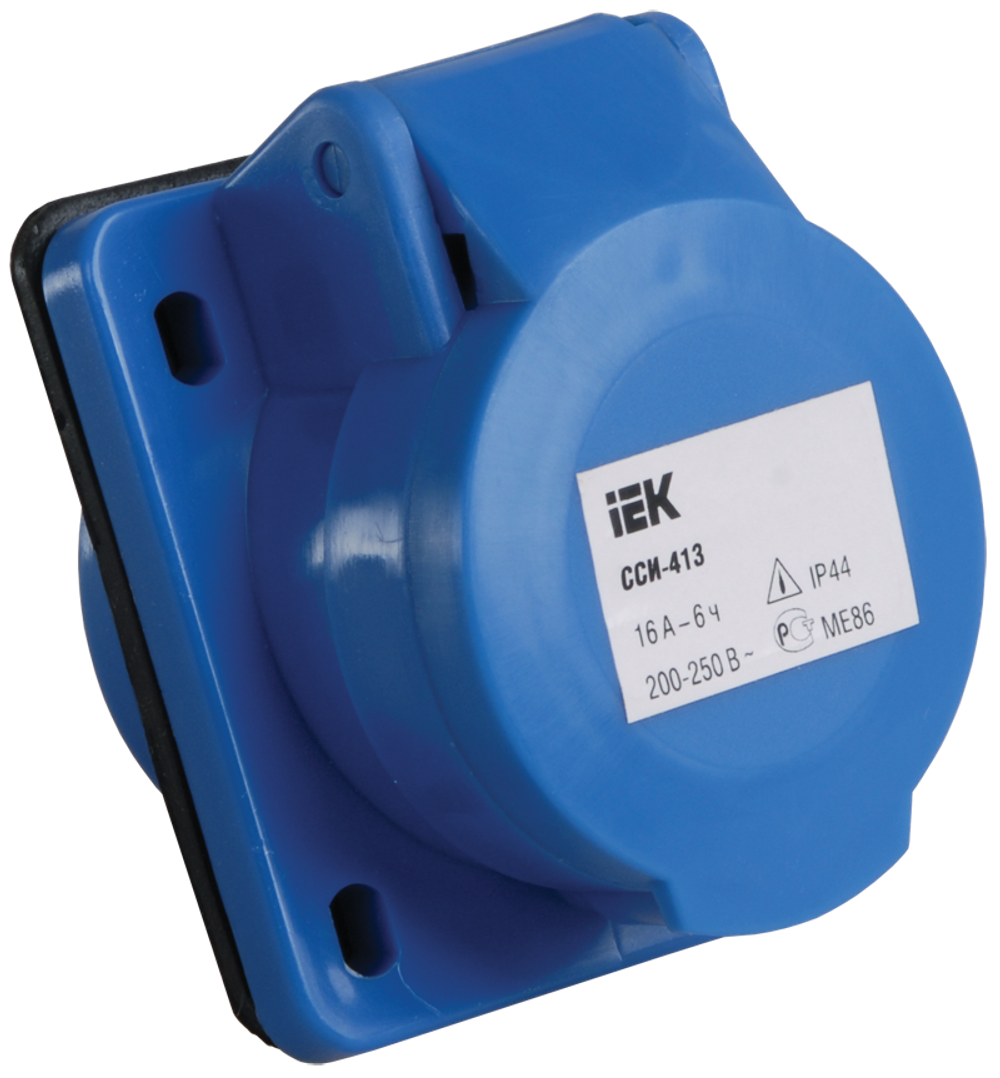 Розетка встраиваемая ССИ-413 2P+PE 16А/200-250В IP44 IEK