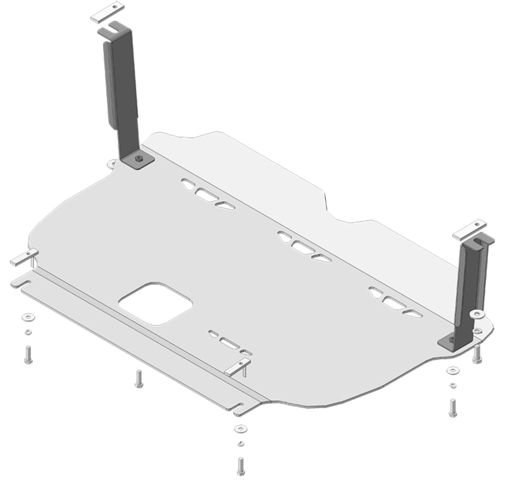 Усиленная защита картера двигателя, КПП (5 мм, алюминий) для Kia Sportage 2016-2018, 2018-2022, Hyundai Tucson 2015-2018, 2018-2020 Motodor.31001