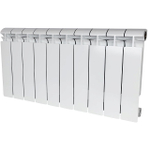 Радиатор биметаллический STOUT Alpha 350 - 10 секции (подключение боковое, цвет белый)