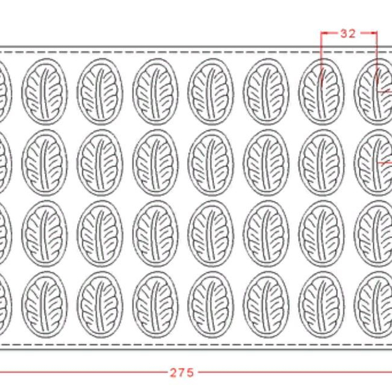 363 | Форма для шоколадных конфет (275*175 мм)