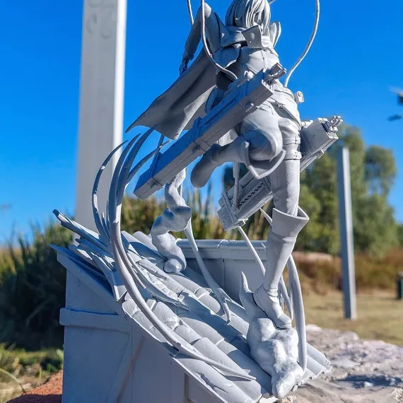 Mikasa on the roof - Attack on Titan