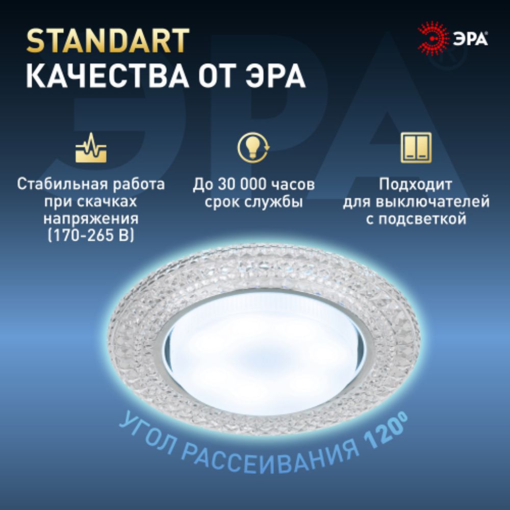 Лампа светодиодная ЭРА STD LED MR16-10W-860-GU5.3 10Вт софит холодный дневной свет GU5.3 | Лампы cветодиодные Точечные (Софиты) (MR, PAR)
