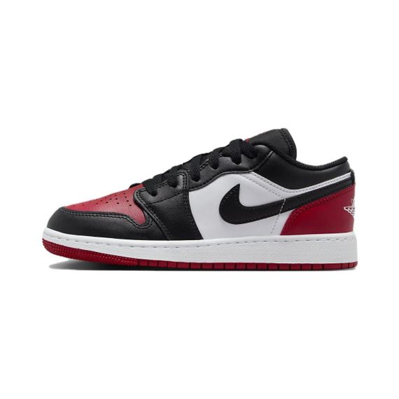Jordan Air Jordan 1 Детские баскетбольные кроссовки Низкие Черно-красные Унисекс