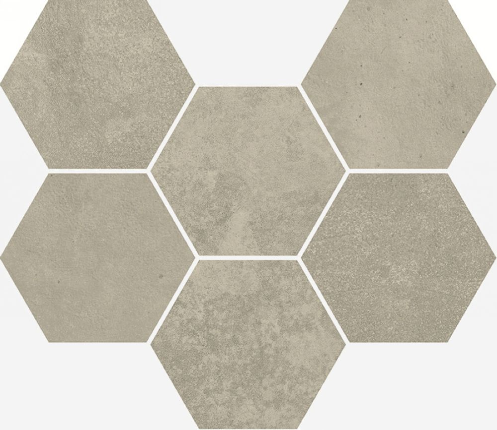 Мозаика Terraviva Greige Mosaico Hexagon Nat 25x29