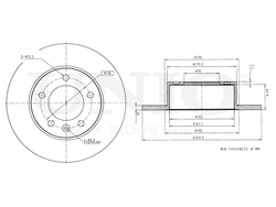 Диск тормозной задний UNIO BRD-20362