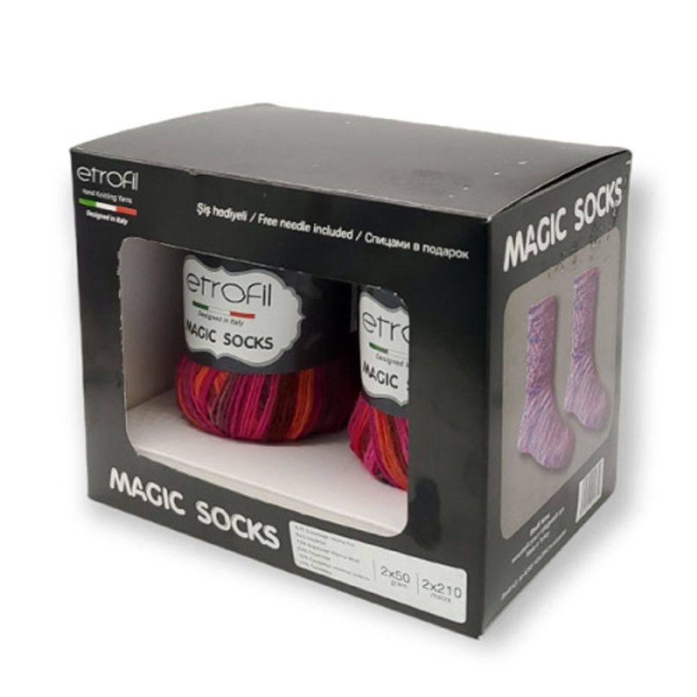 Набор Etrofil Magic Socks (Коричнево-Оранжевый-Розовый)