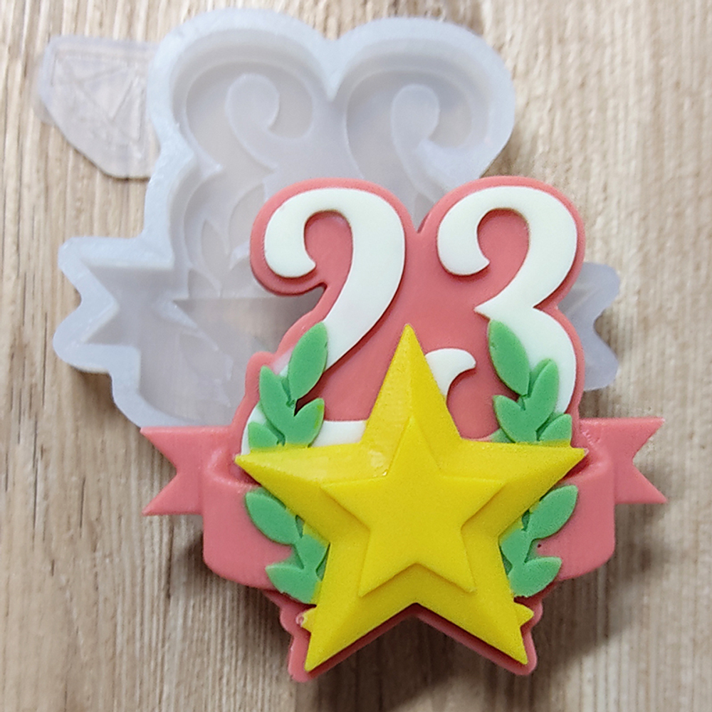 Молд для шоколада 23 со звездой, 7*7,5 см (толщ 1,2 см)