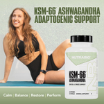 NutraBio, KSM-66®, ашваганда, 60 капсул (600 мг в 1 капсуле)