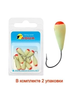 Мормышка фосфорная №81 КОНУС корюшиный, 2 упк по 10шт 0,35g