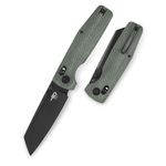 Нож туристический Bestech Slasher сталь D2, рукоять Микарта зеленая