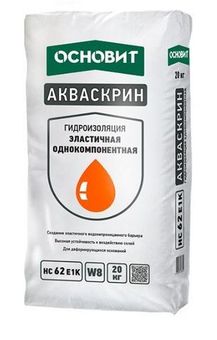 Эластичная однокомпонентная гидроизоляция Основит Акваскрин HC62 E1K (20 кг)