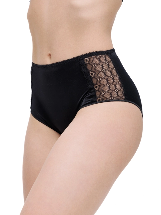 Трусы Zebra слипы с высокой линией талии (черный)