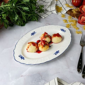 Блюдо овальное 30 см,коллекция "Blue Flower" P.L. Proff Cuisine