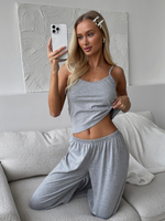 Комплект пижамный серый меланж