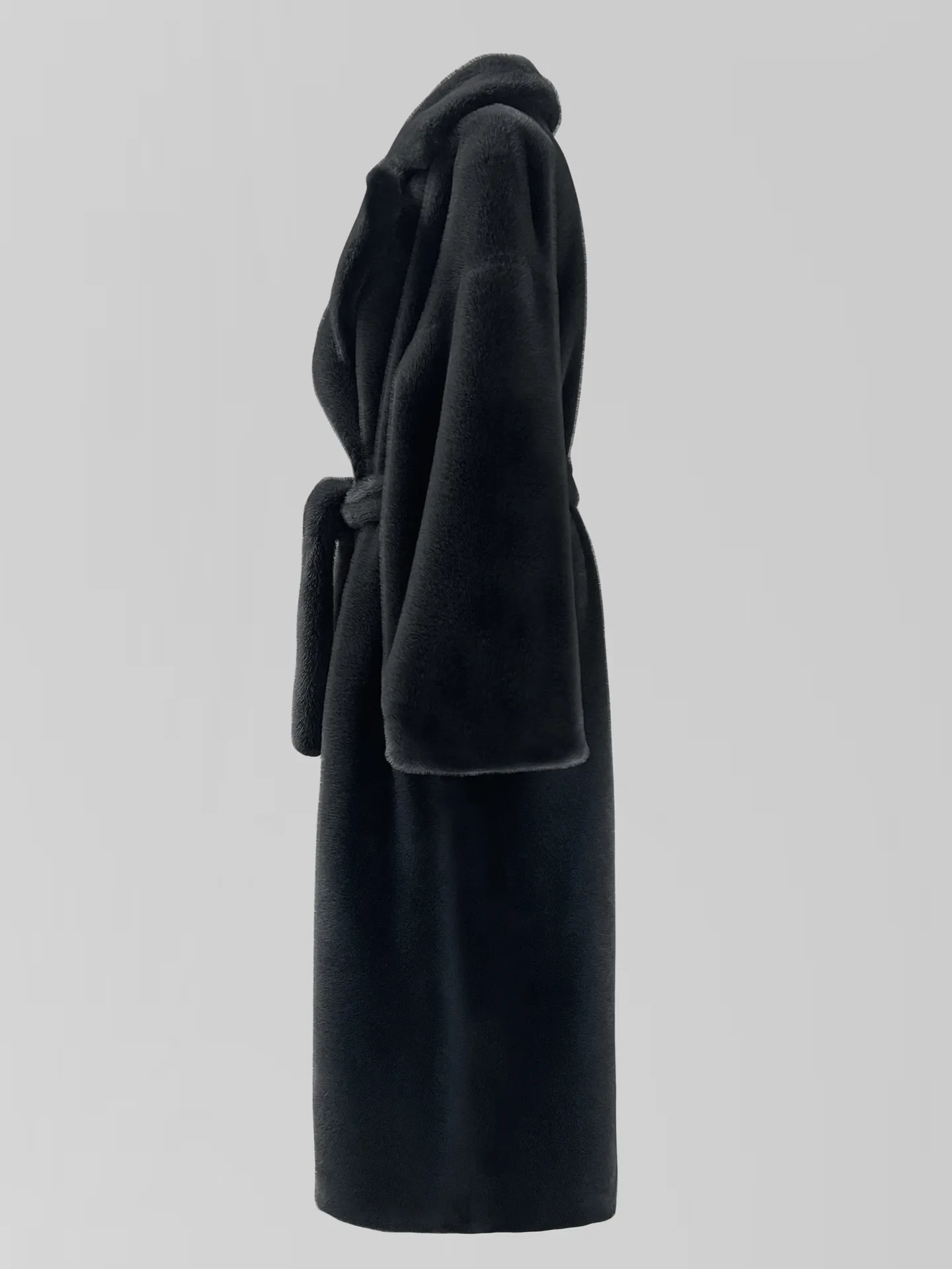 Шуба Classic Fashion 3152 со скрытыми застежками и поясом