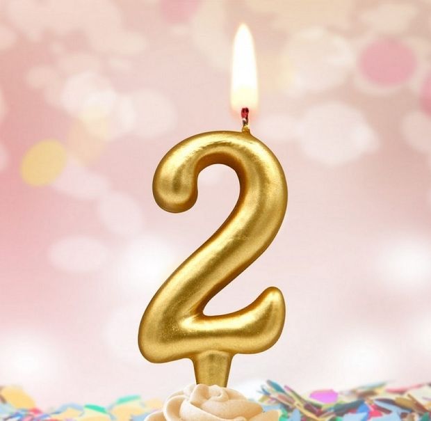 Свеча декоративная 2 золото