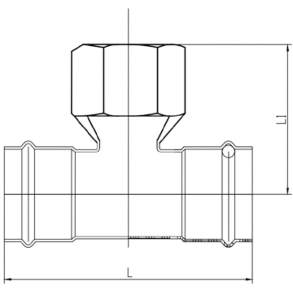 Тройник VIEIR вн.р. 18×1/2"×18 VER-PRO (50/5)