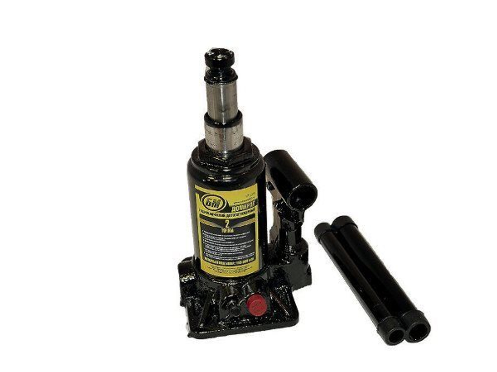 Домкрат гидравлический бутылочный двухплунжерный 12т БМ