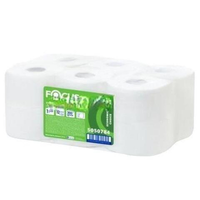 Туалетная бумага для диспенсеров 1 сл. 200 м Белая Focus Eco Jumbo (12 шт.) 5050784