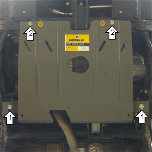 Защита картера Двигателя, КПП. 2 мм, Сталь. для Chery Kimo 2007-2014 MOTODOR.09007