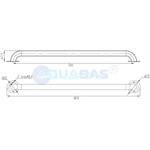 ПР.060.1 Поручень 0,6м х д.32мм гнутый для узких противотоков серии ПТУ