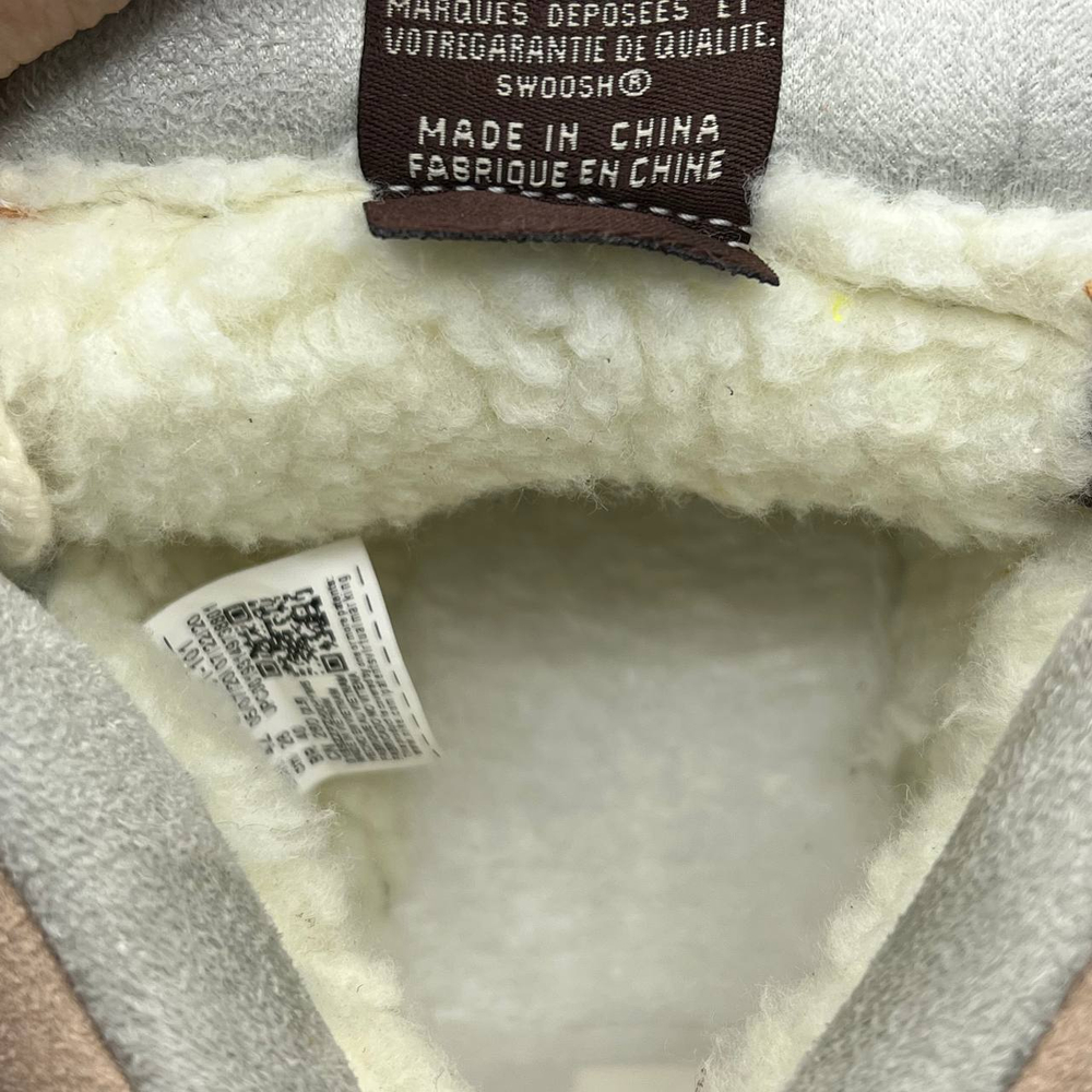 Кроссовки Nike Air Jordan 1 ZW с мехом #B69 (беж.)