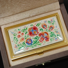 Визитница "Русские узоры" №2 (роспись Палех)