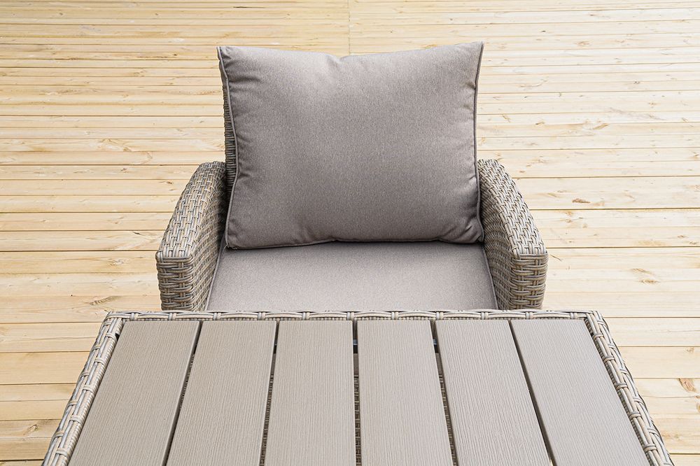 "Мэдисон" обеденная группа из искусственного ротанга, цвет соломенный