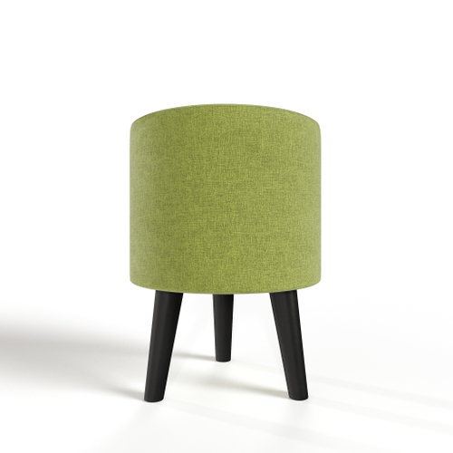 Пуф круглый на трёх высоких ножках Фантазёр D-7 (Зелёный) в офис, дом, салон красоты, прихожая, гостиная, на кухню, в кафе, в зону ожидания, в коридор, к туалетному столику. Банкетка, подставка.