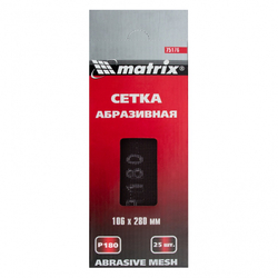 Сетка абразивная, P 180, 106 х 280 мм, 25 шт Matrix