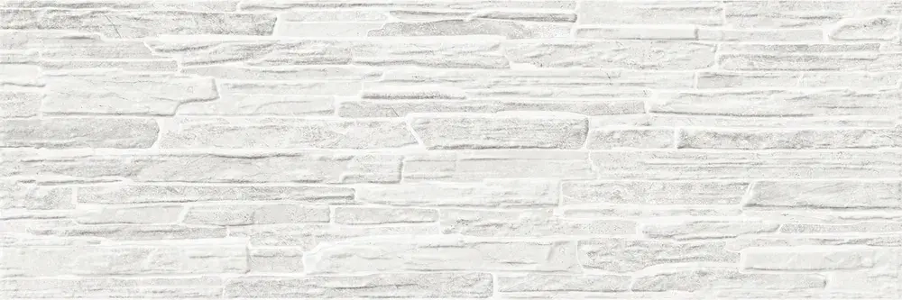 Настенная плитка ALMA Ceramica TWA11ROK017 Rocko 60x20 светло-серая глянцевая рельефная под бетон / цемент