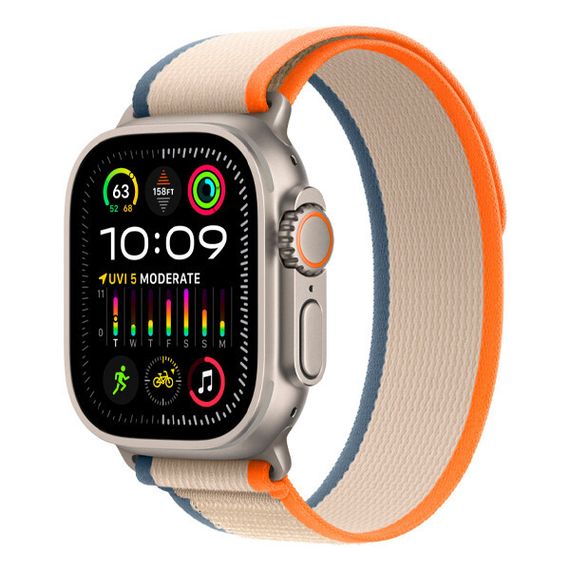 Apple Watch Ultra 2 GPS + Cellular, 49mm, корпус из титана, ремешок Trail оранжевого/бежевого цвета (2023)