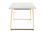 Керамический стол Woodville Селена 2 180х90х77 белый мрамор, золото
