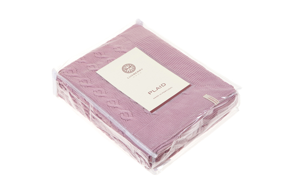 Плед 150х200 Luxberry Lux 39 старая роза 3 Португалия упаковка