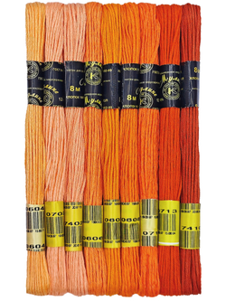 Наборы ниток мулине для вышивания ПНК Киров 9 шт.