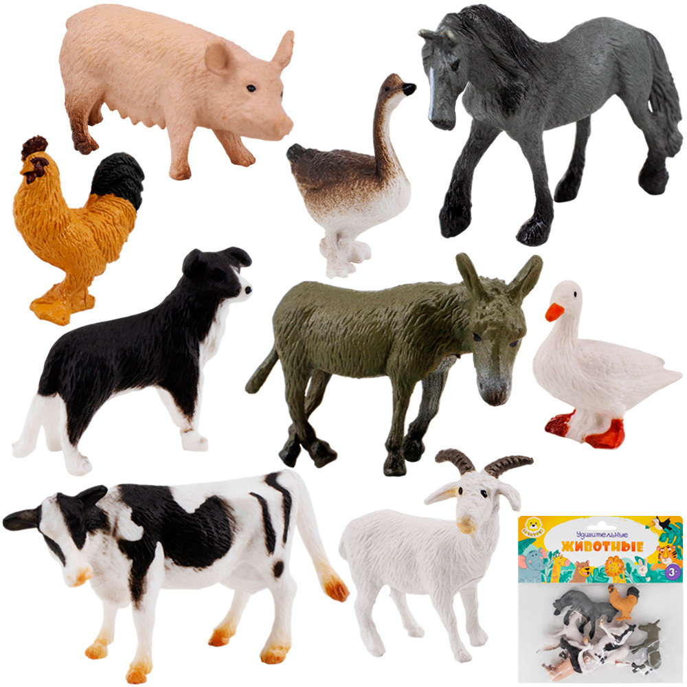 Набор животных Levatoys MK2205-13 Домашние в пак.