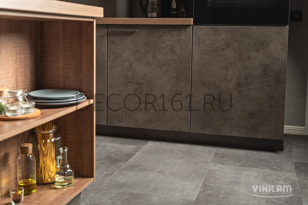 Виниловый ламинат VINILAM Цемент Стальной 71610