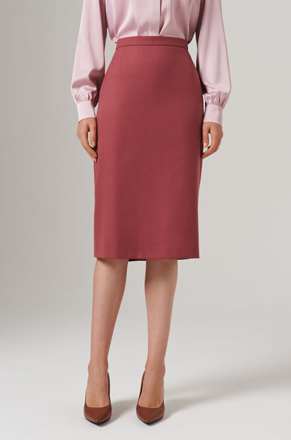 4850 Юбка женская (брусничный)