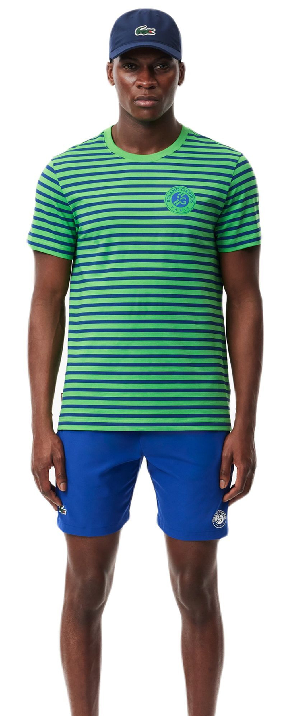 Теннисная футболка Lacoste Unisex Ultra-Dry Sport Roland Garros Edition T-shirt - navy blue/green