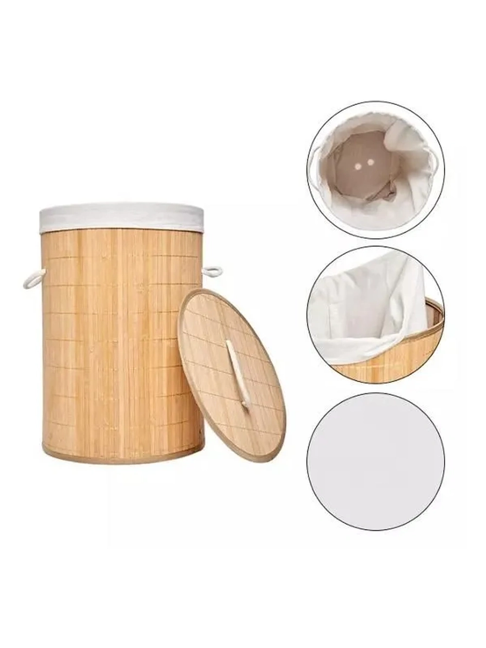 Корзина для белья Homium for Home, Eco, 35х35х60 см, круглая laundry2