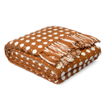 Покрывало из хлопка Polka dots, 180х250 см | карамельный