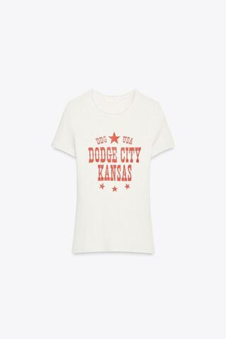 ZARA ФУТБОЛКА В РУБЧИК, ТЕМНО-БЕЖЕВЫЙ