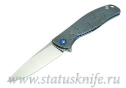 Нож Широгоров Flipper 95 R  T-узор М390 As blue mrbsфотография - 3