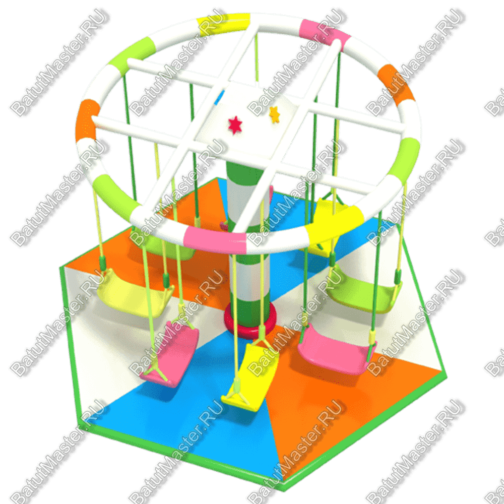 Электрическая карусель детская 4KIDS  "Веселый путешественник"