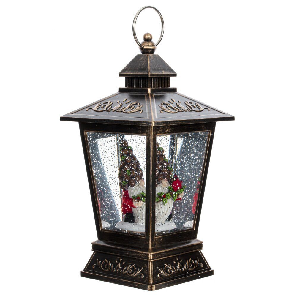 GAEM Изделие декоративное "Фонарь" (подсвет, вьюга, 3хАА н/п), L12 W12 H27 см