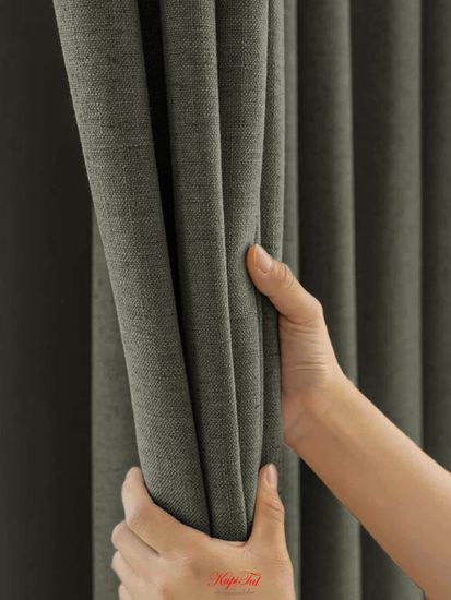 XL-Nemon Blackout 100% (серый) Шторы полный блэкаут под лён