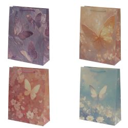 GAEM Пакет подарочный L (бумага 210г/м2, блок 12шт), L30 W12 H40 см, 4в.