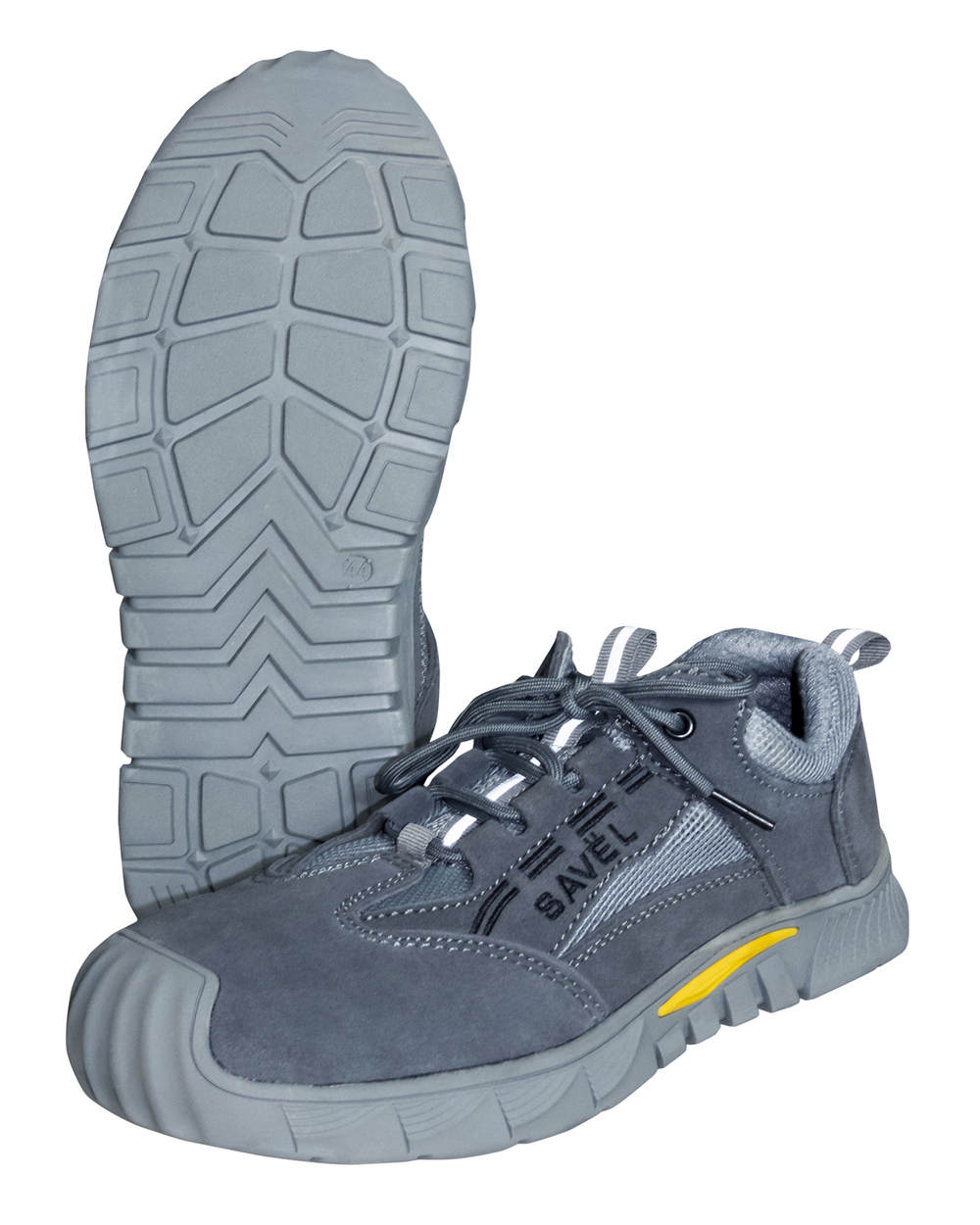 Полуботинки замша (серые), ПКП, Нитрил