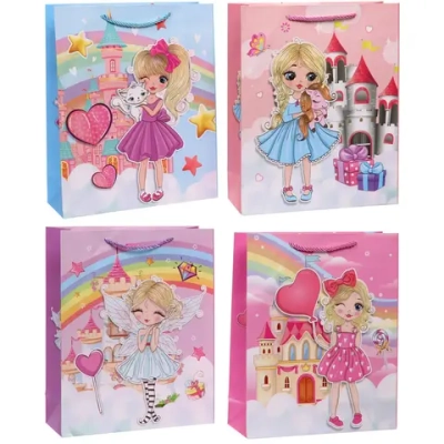 Пакет подарочный «Мир принцесс» 26*32*10 см, микс